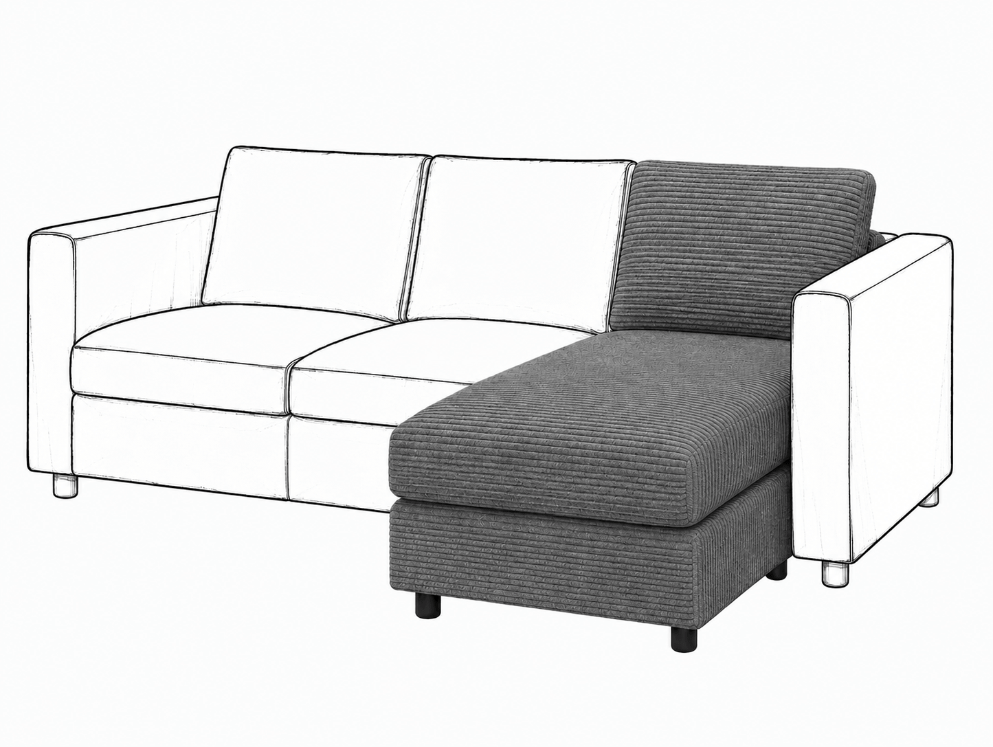 Ikea VIMLE Chaise Longue cover