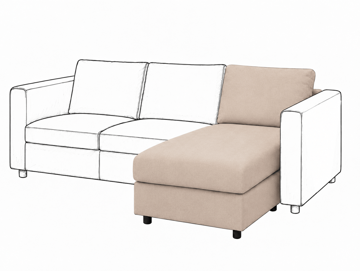 Ikea VIMLE Chaise Longue cover