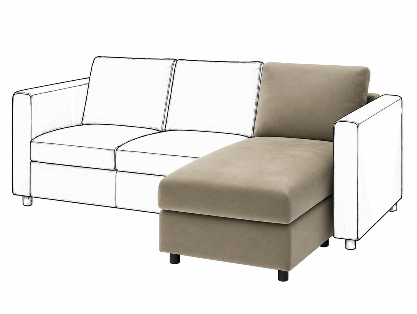 Ikea VIMLE Chaise Longue cover