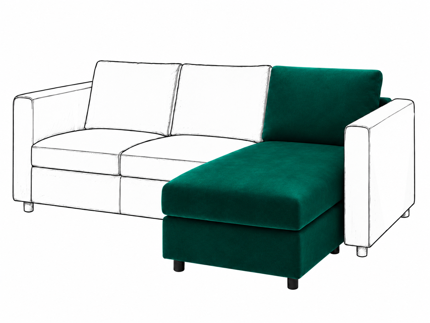 Ikea VIMLE Chaise Longue cover