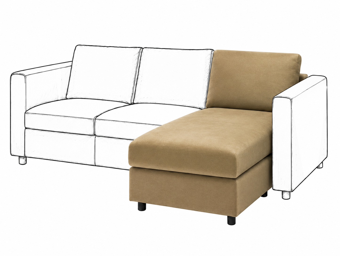 Ikea VIMLE Chaise Longue cover