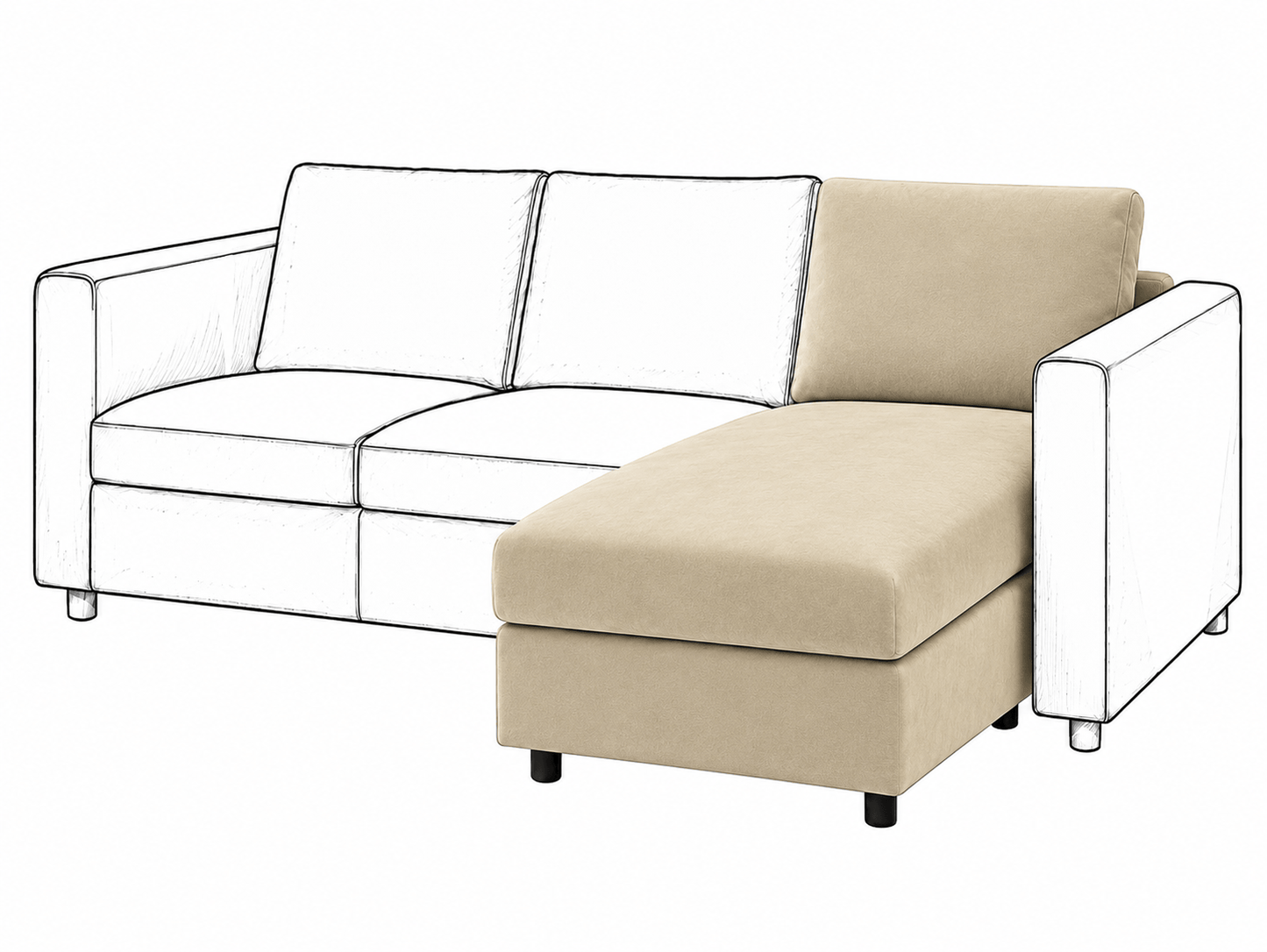 Ikea VIMLE Chaise Longue cover
