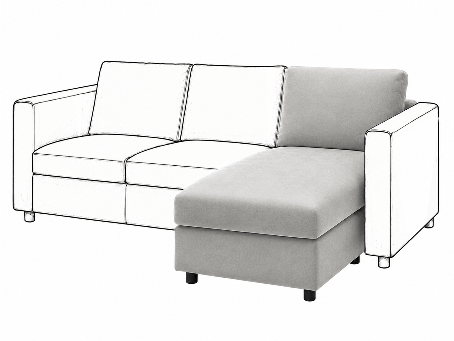Ikea VIMLE Chaise Longue cover